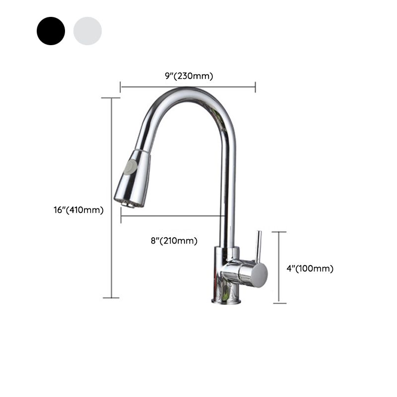 Modern Spray Kitchen Faucet Brass Pulldown Sprayer Swivel Spout Bridge Faucet Clearhalo 'Home Improvement' 'home_improvement' 'home_improvement_kitchen_faucets' 'Kitchen Faucets' 'Kitchen Remodel & Kitchen Fixtures' 'Kitchen Sinks & Faucet Components' 'kitchen_faucets' 1200x1200_b9b08b93-445d-426f-986c-834991a02ed0