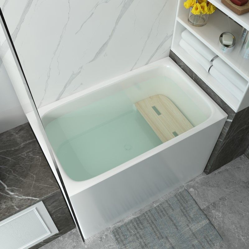 Modern Style Apron Front Bathtub Rectangular Acrylic Bathroom Bathtub Clearhalo 'Bathroom Remodel & Bathroom Fixtures' 'Bathtubs' 'Home Improvement' 'home_improvement' 'home_improvement_bathtubs' 'Showers & Bathtubs' 1200x1200_b9c76364-49ac-49ab-85bd-247d6634fadd