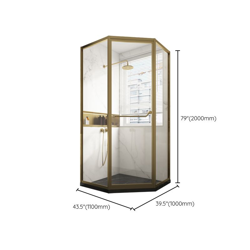 Framed Silver Shower Enclosure Clear Easy Clean Glass Shower Enclosure Clearhalo 'Bathroom Remodel & Bathroom Fixtures' 'Home Improvement' 'home_improvement' 'home_improvement_shower_stalls_enclosures' 'Shower Stalls & Enclosures' 'shower_stalls_enclosures' 'Showers & Bathtubs' 1200x1200_ba044ba8-abe7-4340-a18d-ec54cf7bcd7d