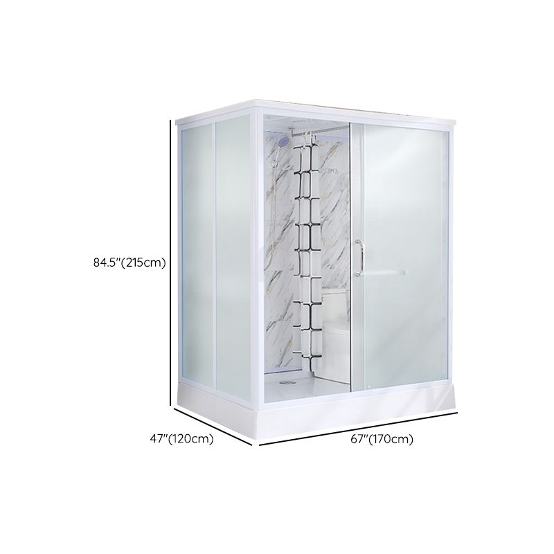 Rectangle Tempered Glass Shower Enclosure White Framed Shower Stall Clearhalo 'Bathroom Remodel & Bathroom Fixtures' 'Home Improvement' 'home_improvement' 'home_improvement_shower_stalls_enclosures' 'Shower Stalls & Enclosures' 'shower_stalls_enclosures' 'Showers & Bathtubs' 1200x1200_ba4ef266-97bf-420e-88e0-b0a8b848ea07