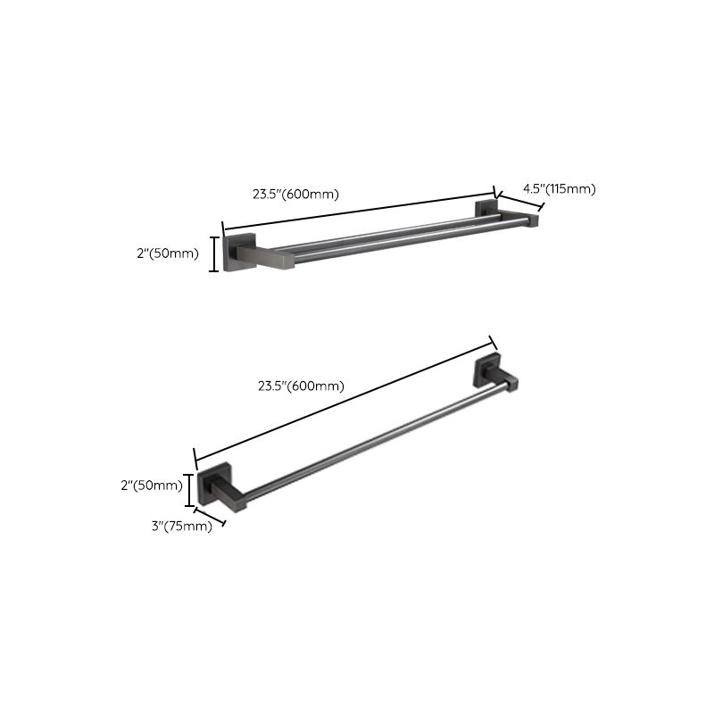 Modern Bathroom Accessories Hardware Set Grey Bathroom Hardware Set Clearhalo 'Bathroom Hardware Sets' 'Bathroom Hardware' 'Bathroom Remodel & Bathroom Fixtures' 'bathroom_hardware_sets' 'Home Improvement' 'home_improvement' 'home_improvement_bathroom_hardware_sets' 1200x1200_ba7579a8-231f-4aa4-8dc7-855f8aeffddf