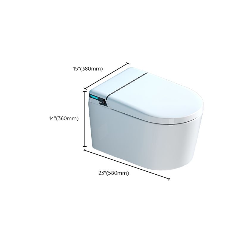 Ceramic Smart Toilet Dual Flush Wall Mounted Bidet with Dryer Clearhalo 'Bathroom Remodel & Bathroom Fixtures' 'Bidets' 'Home Improvement' 'home_improvement' 'home_improvement_bidets' 'Toilets & Bidets' 1200x1200_ba8bb585-0e42-48e7-880f-59baddbaa3f9