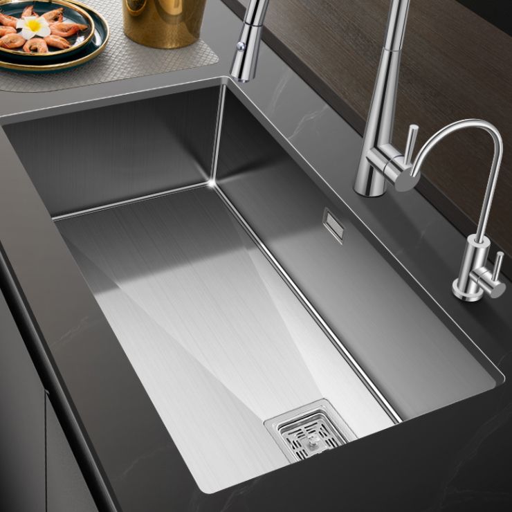 Contemporary Style Kitchen Sink Stainless Steel Noise-cancelling Design Kitchen Sink Clearhalo 'Home Improvement' 'home_improvement' 'home_improvement_kitchen_sinks' 'Kitchen Remodel & Kitchen Fixtures' 'Kitchen Sinks & Faucet Components' 'Kitchen Sinks' 'kitchen_sinks' 1200x1200_ba8cf698-ea9a-4628-84de-f76e4e55e913