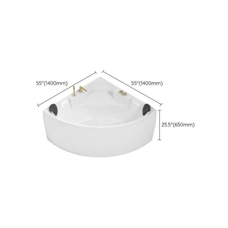 Modern Corner White Acrylic Bathtub Back to Wall with Drain and Massage Device Bath Tub Clearhalo 'Bathroom Remodel & Bathroom Fixtures' 'Bathtubs' 'Home Improvement' 'home_improvement' 'home_improvement_bathtubs' 'Showers & Bathtubs' 1200x1200_baae6fad-38ab-40da-aa32-6ea72ee185b8