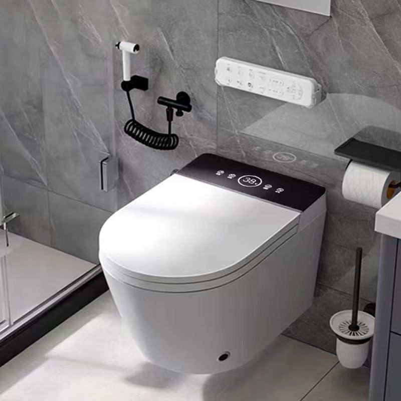 Simplistic Wall Mounted Bidet Elongated Foot Sensor Ceramic Heated Seat Clearhalo 'Bathroom Remodel & Bathroom Fixtures' 'Bidets' 'Home Improvement' 'home_improvement' 'home_improvement_bidets' 'Toilets & Bidets' 1200x1200_bacf149c-e01d-4239-88a2-7775325c727d