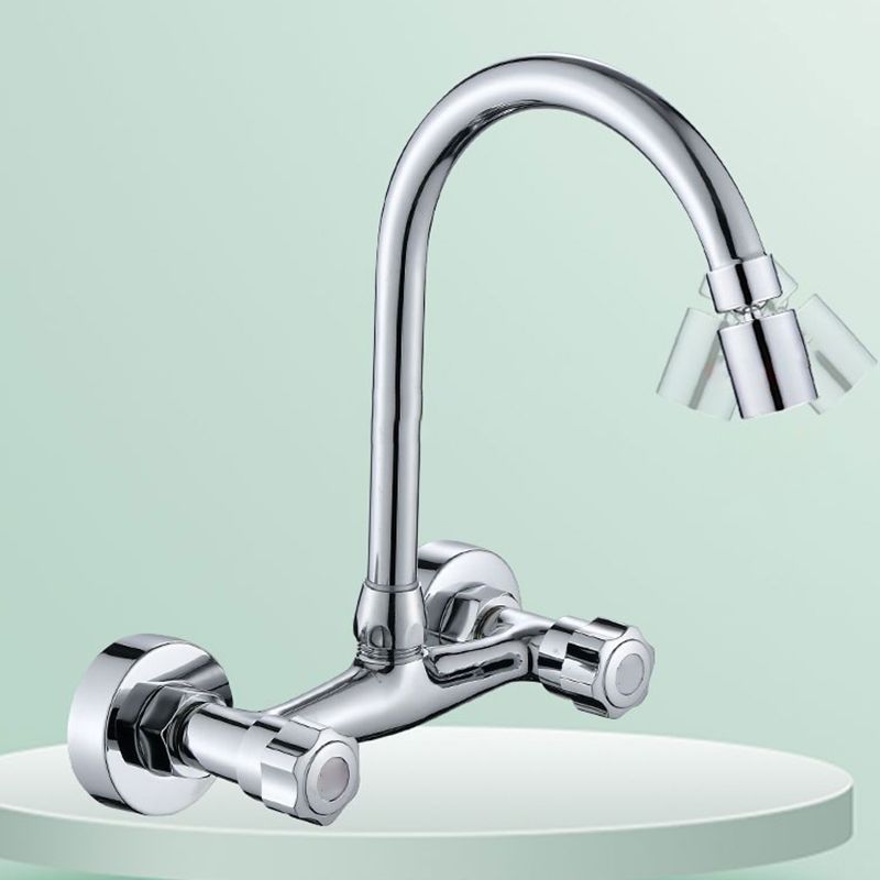 Modern Bar Faucet Brass Knob Handle Swivel Spout Wall Mounted Pot Filler Faucet Clearhalo 'Home Improvement' 'home_improvement' 'home_improvement_kitchen_faucets' 'Kitchen Faucets' 'Kitchen Remodel & Kitchen Fixtures' 'Kitchen Sinks & Faucet Components' 'kitchen_faucets' 1200x1200_bae67086-3d93-4845-9c84-ea3262d836e2