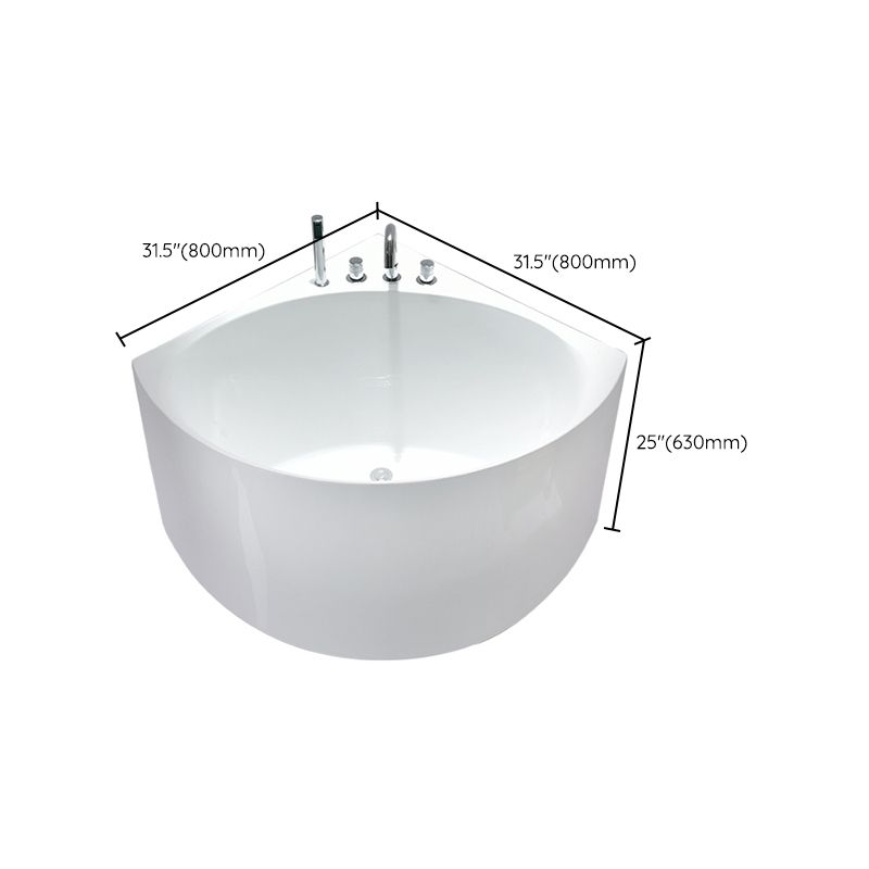 Back to Wall Bathtub Antique Finish Soaking Modern Corner Bath Tub Clearhalo 'Bathroom Remodel & Bathroom Fixtures' 'Bathtubs' 'Home Improvement' 'home_improvement' 'home_improvement_bathtubs' 'Showers & Bathtubs' 1200x1200_bb0f7259-5570-43e7-8b63-ac82f76207ce