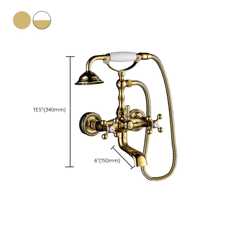 Traditional Wall Mounted Metal Claw Foot Tub Faucet Trim Low Arc Claw Foot Tub Faucet Clearhalo 'Bathroom Remodel & Bathroom Fixtures' 'Bathtub Faucets' 'bathtub_faucets' 'Home Improvement' 'home_improvement' 'home_improvement_bathtub_faucets' 1200x1200_bb32f7c1-1377-4cd3-a1d3-e13d5440ec15