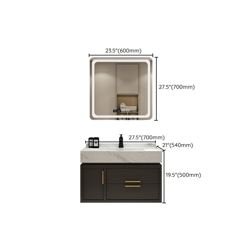 Wall Mount Mirror Included Bath Vanity with Faucet Doors for Bathroom Clearhalo 'Bathroom Remodel & Bathroom Fixtures' 'Bathroom Vanities' 'bathroom_vanities' 'Home Improvement' 'home_improvement' 'home_improvement_bathroom_vanities' 1200x1200_bb5fcc95-45a1-49ec-8a17-73d905f974ee