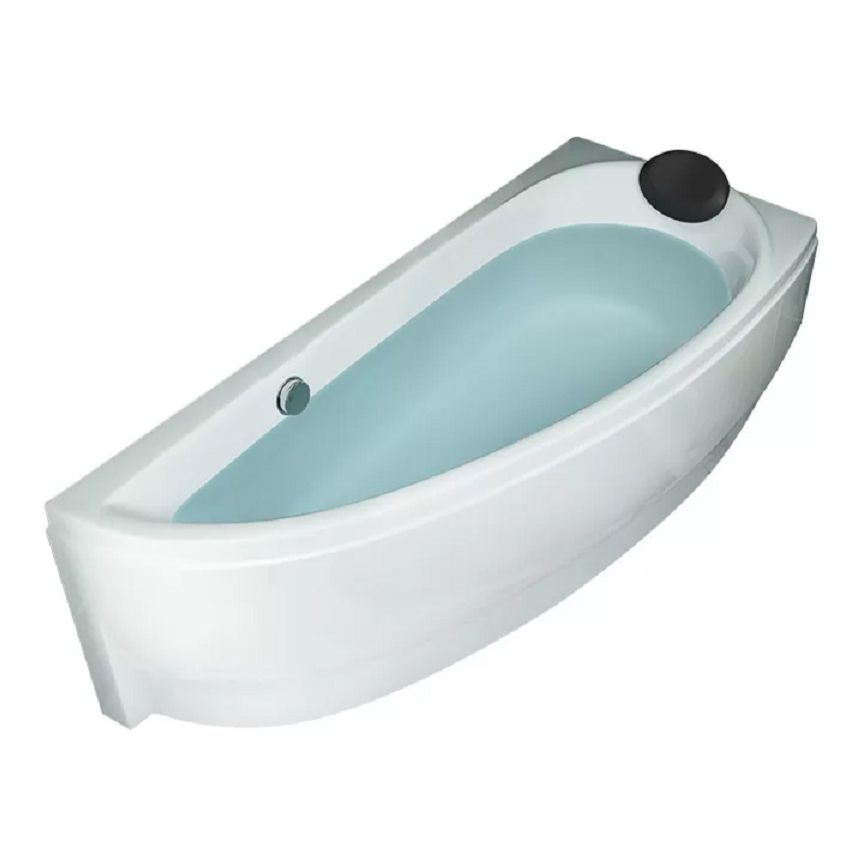 Back to Wall Corner Bathtub Acrylic White Modern Soaking Bath Clearhalo 'Bathroom Remodel & Bathroom Fixtures' 'Bathtubs' 'Home Improvement' 'home_improvement' 'home_improvement_bathtubs' 'Showers & Bathtubs' 1200x1200_bb6b6bd0-0b4d-44c8-90a1-39497b5ada4d