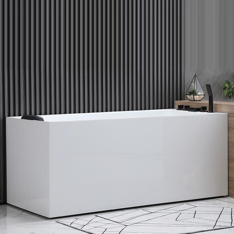 Modern Rectangular Bath Tub Acrylic Alcove Tub for Home in White Clearhalo 'Bathroom Remodel & Bathroom Fixtures' 'Bathtubs' 'Home Improvement' 'home_improvement' 'home_improvement_bathtubs' 'Showers & Bathtubs' 1200x1200_bb856dc6-9e41-47f0-b7b5-72dcdbac2a43