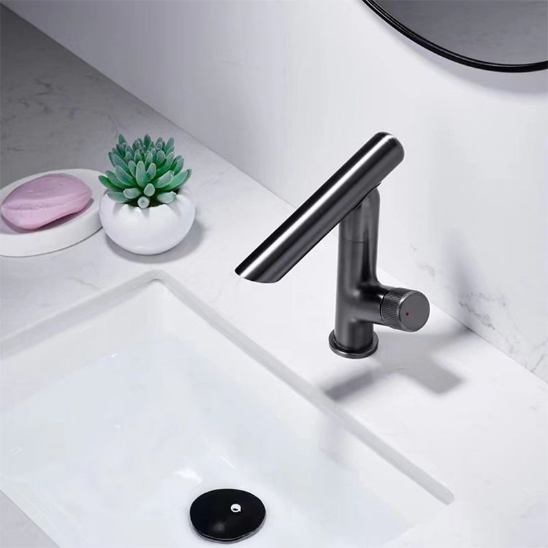Glam Vessel Sink Faucet Brass Knob Handle Swivel Spout Bathroom Faucet Clearhalo 'Bathroom Remodel & Bathroom Fixtures' 'Bathroom Sink Faucets' 'Bathroom Sinks & Faucet Components' 'bathroom_sink_faucets' 'Home Improvement' 'home_improvement' 'home_improvement_bathroom_sink_faucets' 1200x1200_bbdc1a05-d722-46be-a0d3-b41b14161446
