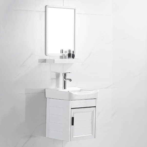 Wall Mount Modern White Bathroom Sink Vanity with Doors Sink Clearhalo 'Bathroom Remodel & Bathroom Fixtures' 'Bathroom Vanities' 'bathroom_vanities' 'Home Improvement' 'home_improvement' 'home_improvement_bathroom_vanities' 1200x1200_bbdcd9bd-1e1d-49b2-a848-315c2409574f
