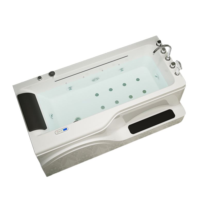 Rectangular Alcove Bathtub Acrylic Home Bath Tub in White for Bathroom Clearhalo 'Bathroom Remodel & Bathroom Fixtures' 'Bathtubs' 'Home Improvement' 'home_improvement' 'home_improvement_bathtubs' 'Showers & Bathtubs' 1200x1200_bc0beb77-f4ac-48c4-8b33-a7c2a1e1bc6f