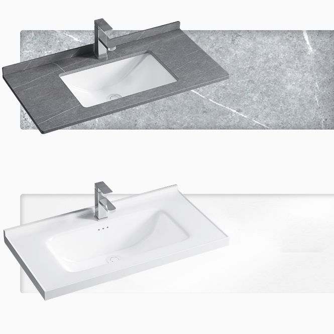 Single Sink Modern Bathroom Vanity Gray Metal Frame Rectangular Vanity Set Clearhalo 'Bathroom Remodel & Bathroom Fixtures' 'Bathroom Vanities' 'bathroom_vanities' 'Home Improvement' 'home_improvement' 'home_improvement_bathroom_vanities' 1200x1200_bc3ad601-907c-4660-9bfa-1645aac2312b