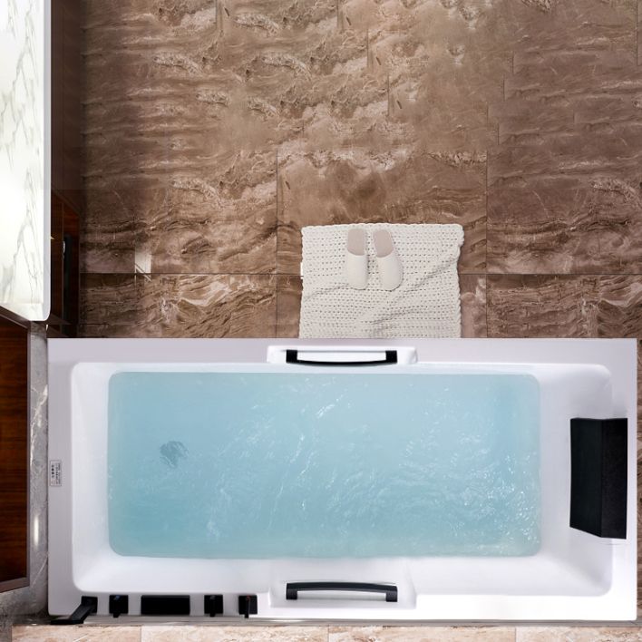Freestanding Acrylic Bathtub Rectangular Modern Soaking Bath Clearhalo 'Bathroom Remodel & Bathroom Fixtures' 'Bathtubs' 'Home Improvement' 'home_improvement' 'home_improvement_bathtubs' 'Showers & Bathtubs' 1200x1200_bc40083b-ad9c-4779-a020-2ae9a497e1f9