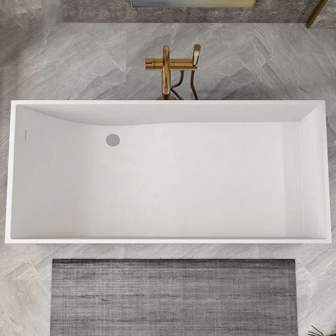 Soaking Rectangular Bathtub Antique Finish Back to Wall Bath Tub Clearhalo 'Bathroom Remodel & Bathroom Fixtures' 'Bathtubs' 'Home Improvement' 'home_improvement' 'home_improvement_bathtubs' 'Showers & Bathtubs' 1200x1200_bc58cb3e-5b82-41d1-bebc-e6217ee9c2e8