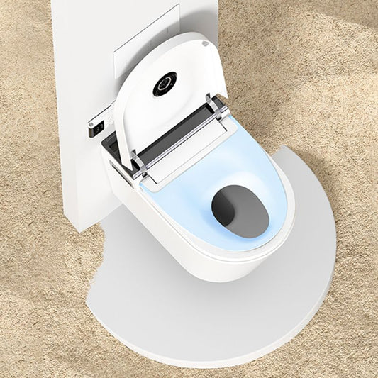 Elongated Wall Hung Toilet Set Dual Flush Vitreous China Wall Mounted Bidet Clearhalo 'Bathroom Remodel & Bathroom Fixtures' 'Bidets' 'Home Improvement' 'home_improvement' 'home_improvement_bidets' 'Toilets & Bidets' 1200x1200_bc622e34-3bbd-4f4a-88a3-4ed1fa91e5b1