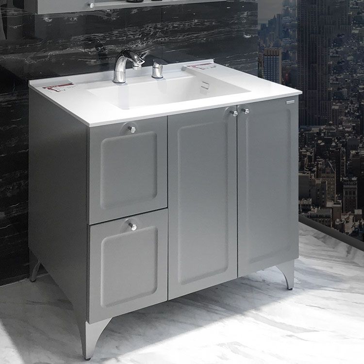 Freestanding Modern Sink Included Bath Vanity with Faucet for Bathroom Clearhalo 'Bathroom Remodel & Bathroom Fixtures' 'Bathroom Vanities' 'bathroom_vanities' 'Home Improvement' 'home_improvement' 'home_improvement_bathroom_vanities' 1200x1200_bc74556e-a869-4986-bbc6-01b3afeb17db