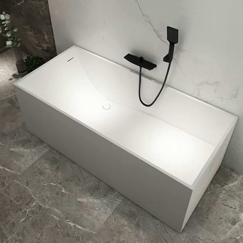 Stone Soaking Bathtub Antique Finish Rectangular Modern Bath Tub Clearhalo 'Bathroom Remodel & Bathroom Fixtures' 'Bathtubs' 'Home Improvement' 'home_improvement' 'home_improvement_bathtubs' 'Showers & Bathtubs' 1200x1200_bcae9b05-a6e1-44d2-bb97-55910a8fbfec