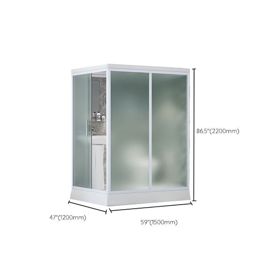 Contemporary Shower Stall Frosted Shower Stall with White Base Clearhalo 'Bathroom Remodel & Bathroom Fixtures' 'Home Improvement' 'home_improvement' 'home_improvement_shower_stalls_enclosures' 'Shower Stalls & Enclosures' 'shower_stalls_enclosures' 'Showers & Bathtubs' 1200x1200_bcce9915-b088-45dd-a7ec-22bbbd4f051e