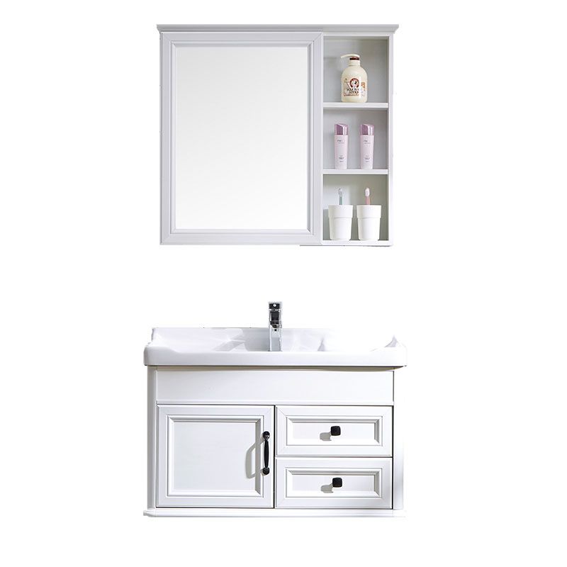 Wall Mount Mirror Included Sink Vanity with Sink for Bathroom Clearhalo 'Bathroom Remodel & Bathroom Fixtures' 'Bathroom Vanities' 'bathroom_vanities' 'Home Improvement' 'home_improvement' 'home_improvement_bathroom_vanities' 1200x1200_bcd90205-42fe-4bac-8130-61cb2a153ce5