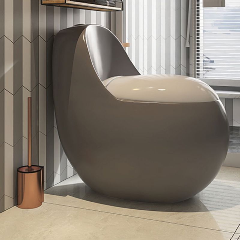 Gray & White Ceramic Toilet Seat Bidet Round 26.4" H Bidet Seat Clearhalo 'Bathroom Remodel & Bathroom Fixtures' 'Bidets' 'Home Improvement' 'home_improvement' 'home_improvement_bidets' 'Toilets & Bidets' 1200x1200_bcdf1593-ddc2-4b96-b983-65c04ecb003b