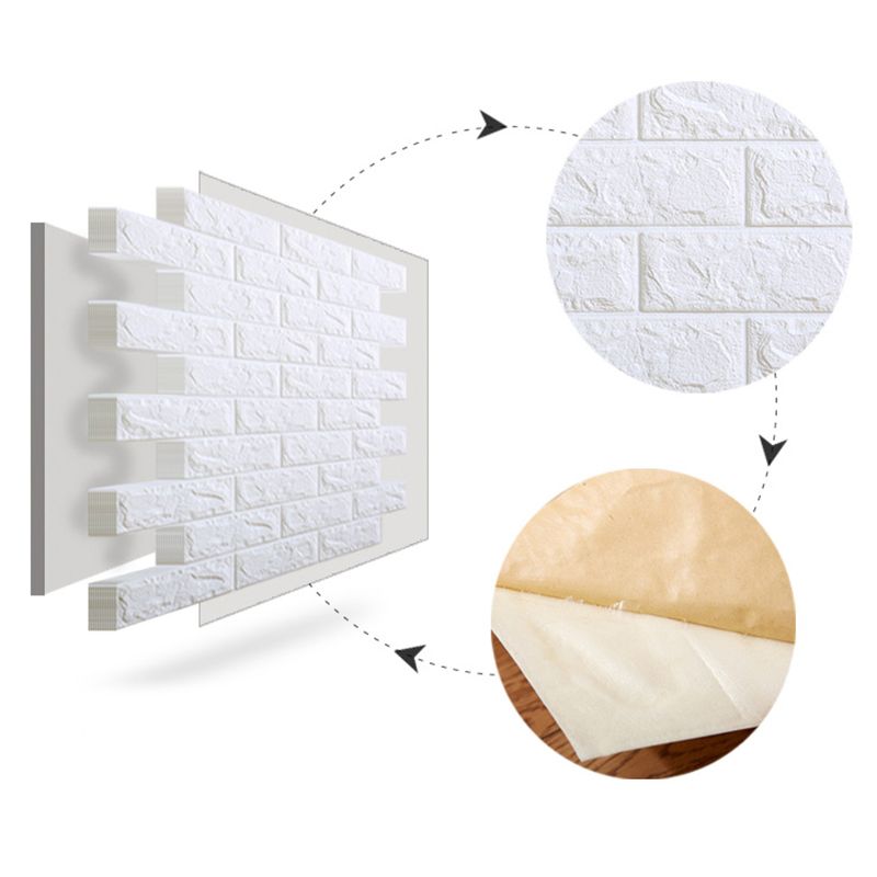 Foam Waterproof Water Panel Living Room 3D Artificial Brick Contemporary Panel (10-Pack) Clearhalo 'Flooring 'Home Improvement' 'home_improvement' 'home_improvement_wall_paneling' 'Wall Paneling' 'wall_paneling' 'Walls & Ceilings' Walls and Ceiling' 1200x1200_bcdfa6d6-7a40-4267-8b17-0eb8540d71da