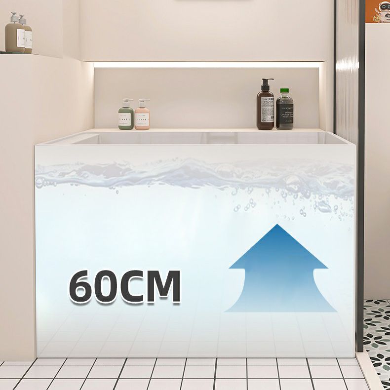 Back to Wall Freestanding Bathtub Modern Rectangular Acrylic Bathtub Clearhalo 'Bathroom Remodel & Bathroom Fixtures' 'Bathtubs' 'Home Improvement' 'home_improvement' 'home_improvement_bathtubs' 'Showers & Bathtubs' 1200x1200_bd0f5548-240e-418d-9c5d-1f5d4009a4f4