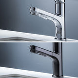 Vessel Sink Faucet Modern Pull-out Bathroom Faucet with One Lever Handle Clearhalo 'Bathroom Remodel & Bathroom Fixtures' 'Bathroom Sink Faucets' 'Bathroom Sinks & Faucet Components' 'bathroom_sink_faucets' 'Home Improvement' 'home_improvement' 'home_improvement_bathroom_sink_faucets' 1200x1200_bd1200a8-2435-494b-84b7-0f663f5d2296