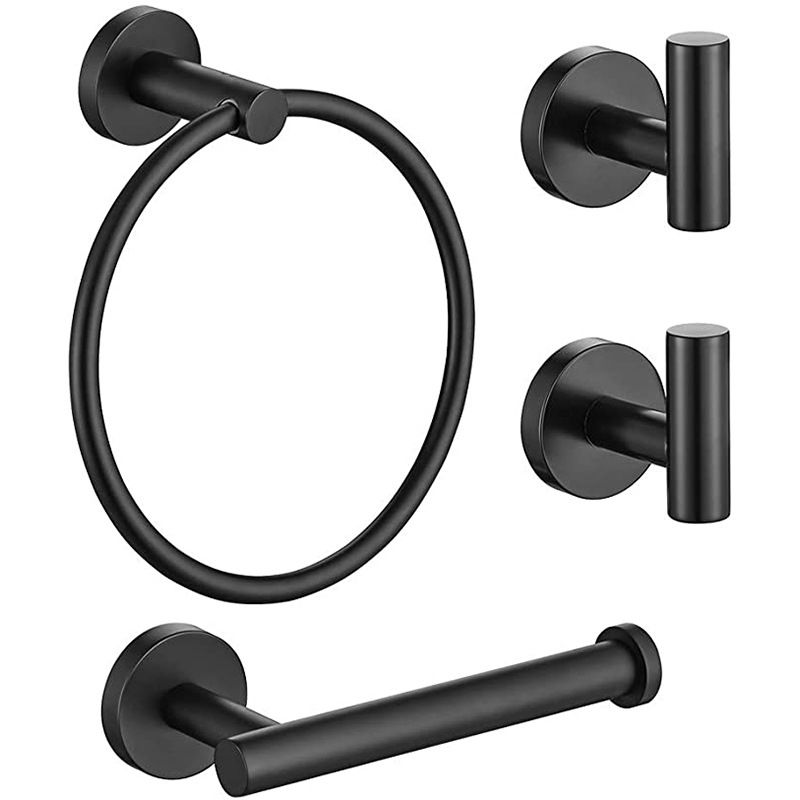 Traditional Bathroom Hardware Accessory Kit Towel Ring/Robe Hooks/ Towel Bar Clearhalo 'Bathroom Hardware Sets' 'Bathroom Hardware' 'Bathroom Remodel & Bathroom Fixtures' 'bathroom_hardware_sets' 'Home Improvement' 'home_improvement' 'home_improvement_bathroom_hardware_sets' 1200x1200_bd149f3c-7fdd-4af9-834e-678fdc39b730