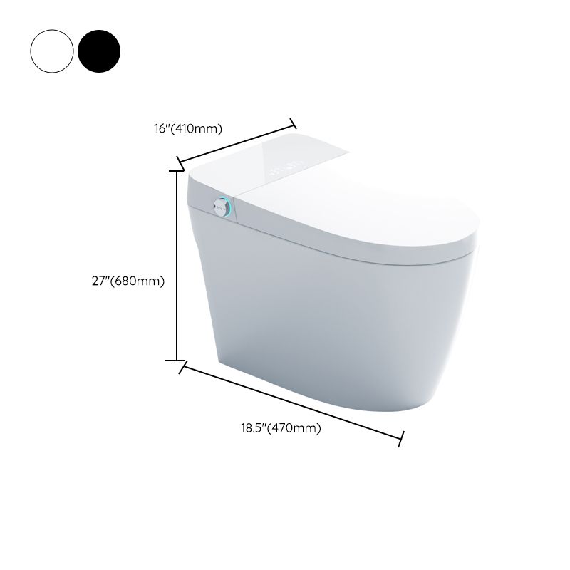 White Ceramic Contemporary Foot Sensor with Heated Seat Floor Mount Bidet Clearhalo 'Bathroom Remodel & Bathroom Fixtures' 'Bidets' 'Home Improvement' 'home_improvement' 'home_improvement_bidets' 'Toilets & Bidets' 1200x1200_bd471309-8fbf-4153-99ec-1a262a76843c