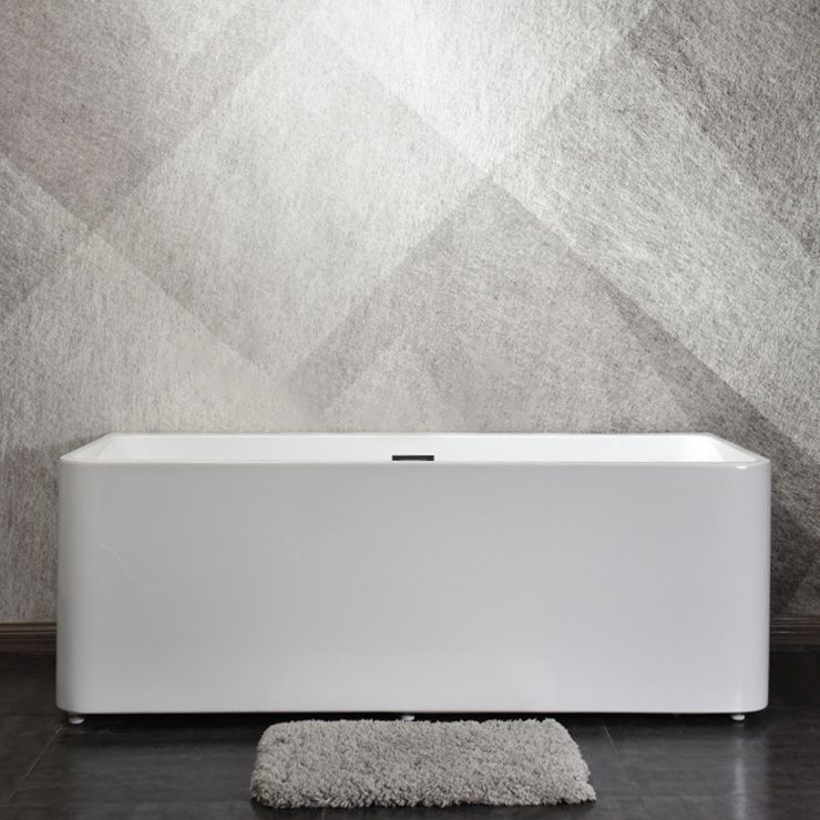 Back to Wall Bathtub Antique Finish Soaking Rectangular Modern Bath Clearhalo 'Bathroom Remodel & Bathroom Fixtures' 'Bathtubs' 'Home Improvement' 'home_improvement' 'home_improvement_bathtubs' 'Showers & Bathtubs' 1200x1200_bd4e15c2-56db-43f6-b0c3-86c7950c92d2