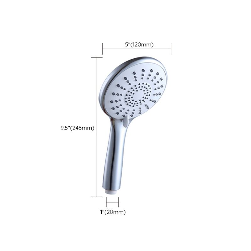 Basic Shower Head Round Plastic Handheld Shower Head in Silver Clearhalo 'Bathroom Remodel & Bathroom Fixtures' 'Home Improvement' 'home_improvement' 'home_improvement_shower_heads' 'Shower Heads' 'shower_heads' 'Showers & Bathtubs Plumbing' 'Showers & Bathtubs' 1200x1200_bd7937af-6e0b-4333-bab6-c413d930e59c