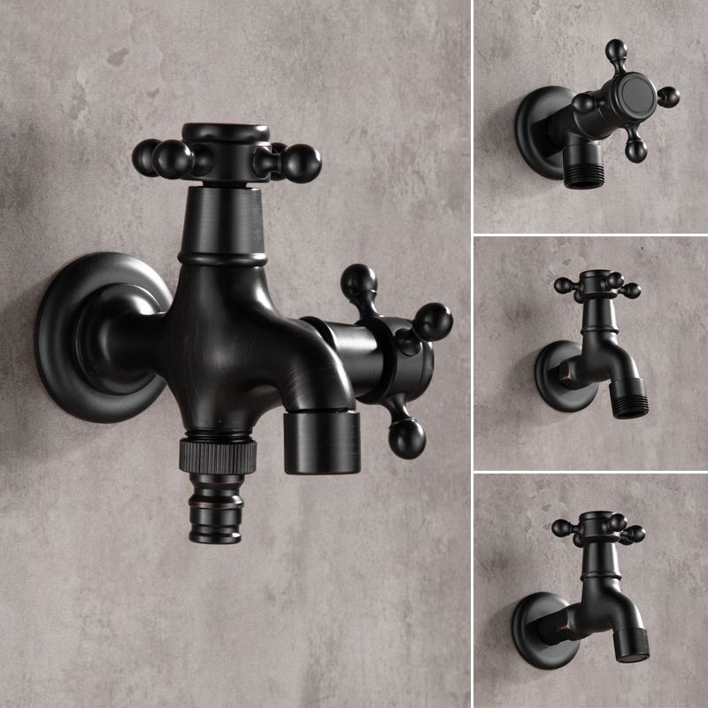 Widespread Bathroom Sink Faucet Wall Mounted Cross Handle Faucet Clearhalo 'Bathroom Remodel & Bathroom Fixtures' 'Bathroom Sink Faucets' 'Bathroom Sinks & Faucet Components' 'bathroom_sink_faucets' 'Home Improvement' 'home_improvement' 'home_improvement_bathroom_sink_faucets' 1200x1200_bd95c3ae-2be8-41b2-9465-d4753d1d52f7