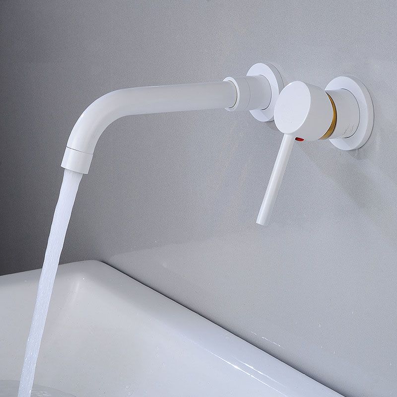 Wall Mounted Metal Tub Filler One Handle Rotatable Tub Faucet Trim Clearhalo 'Bathroom Remodel & Bathroom Fixtures' 'Bathtub Faucets' 'bathtub_faucets' 'Home Improvement' 'home_improvement' 'home_improvement_bathtub_faucets' 1200x1200_bda93cd9-745c-4fca-bbc6-500311b5f7ab