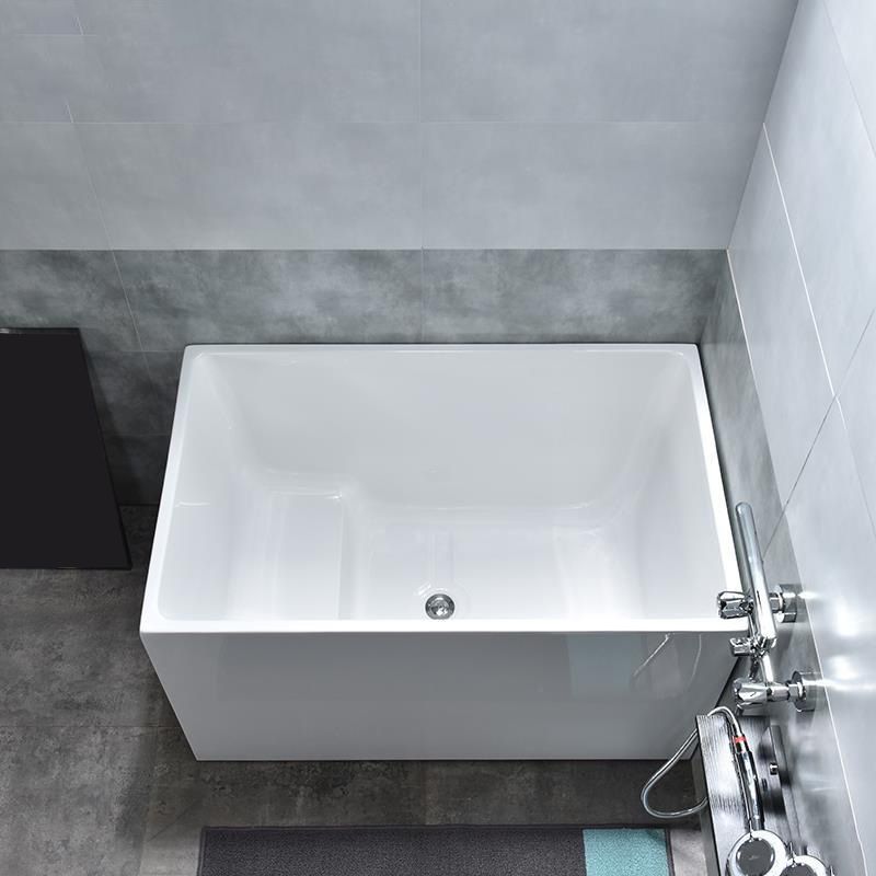 Soaking Acrylic Bathtub Antique Finish Back to Wall Bath Tub Clearhalo 'Bathroom Remodel & Bathroom Fixtures' 'Bathtubs' 'Home Improvement' 'home_improvement' 'home_improvement_bathtubs' 'Showers & Bathtubs' 1200x1200_bdcdf91c-4e46-4937-95e0-1cc0d98f106f