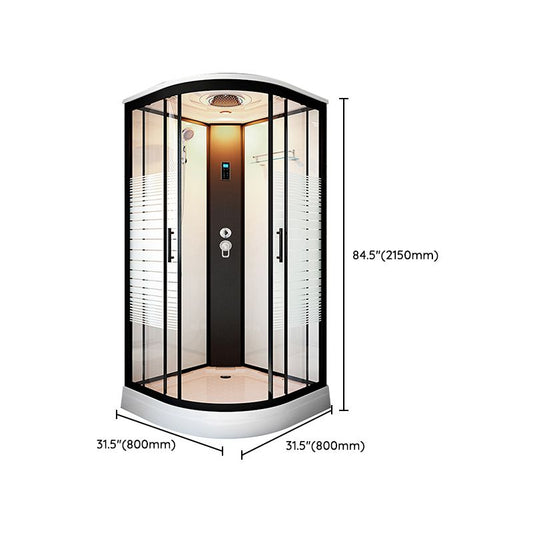 Framed Double Sliding Shower Stall Steam Shower Shower Stall Clearhalo 'Bathroom Remodel & Bathroom Fixtures' 'Home Improvement' 'home_improvement' 'home_improvement_shower_stalls_enclosures' 'Shower Stalls & Enclosures' 'shower_stalls_enclosures' 'Showers & Bathtubs' 1200x1200_bdd64183-b5c1-420f-8262-e4047c12f278