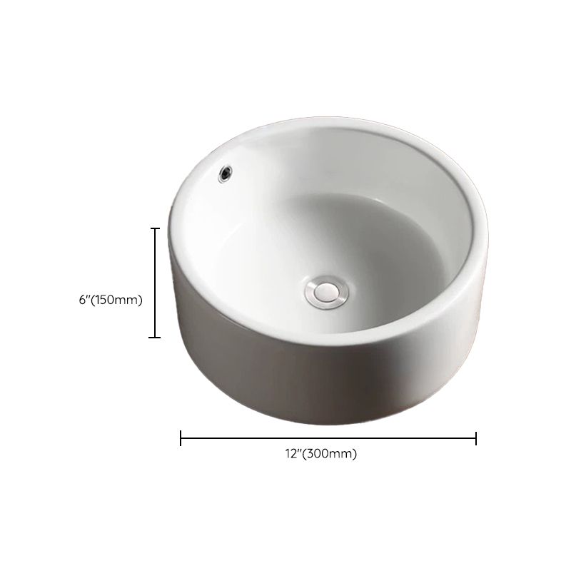 Modern Vessel Bathroom Sink Porcelain Oval with Pop-Up Drain Bathroom Sink Clearhalo 'Bathroom Remodel & Bathroom Fixtures' 'Bathroom Sinks & Faucet Components' 'Bathroom Sinks' 'bathroom_sink' 'Home Improvement' 'home_improvement' 'home_improvement_bathroom_sink' 1200x1200_bdf17652-2986-40c9-bded-7d8a0e667145