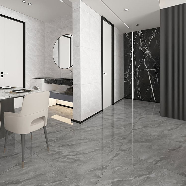 Popular Square Wall & Floor Tile Marble Pattern Polished Porcelain Tile Clearhalo 'Floor Tiles & Wall Tiles' 'floor_tiles_wall_tiles' 'Flooring 'Home Improvement' 'home_improvement' 'home_improvement_floor_tiles_wall_tiles' Walls and Ceiling' 1200x1200_be3026a4-b61e-4922-a269-cb4dca2e0cd3