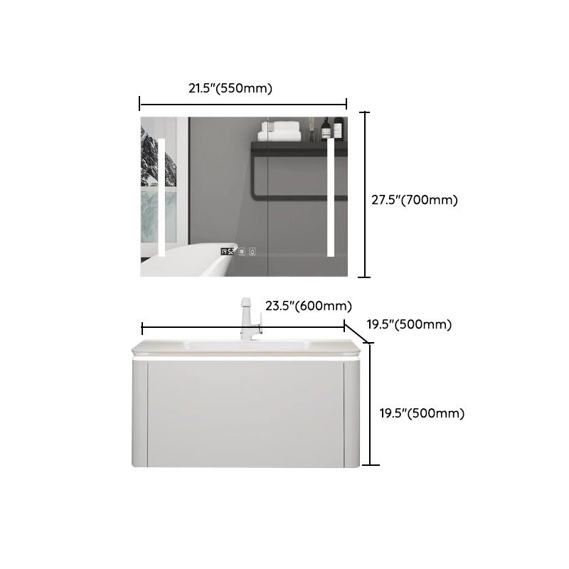 Modern Bathroom Vanity Ceramic Top Wall-Mounted Standalone Cabinet and Shelving Included Clearhalo 'Bathroom Remodel & Bathroom Fixtures' 'Bathroom Vanities' 'bathroom_vanities' 'Home Improvement' 'home_improvement' 'home_improvement_bathroom_vanities' 1200x1200_be426c71-57bb-454f-820b-b8c7acb49882