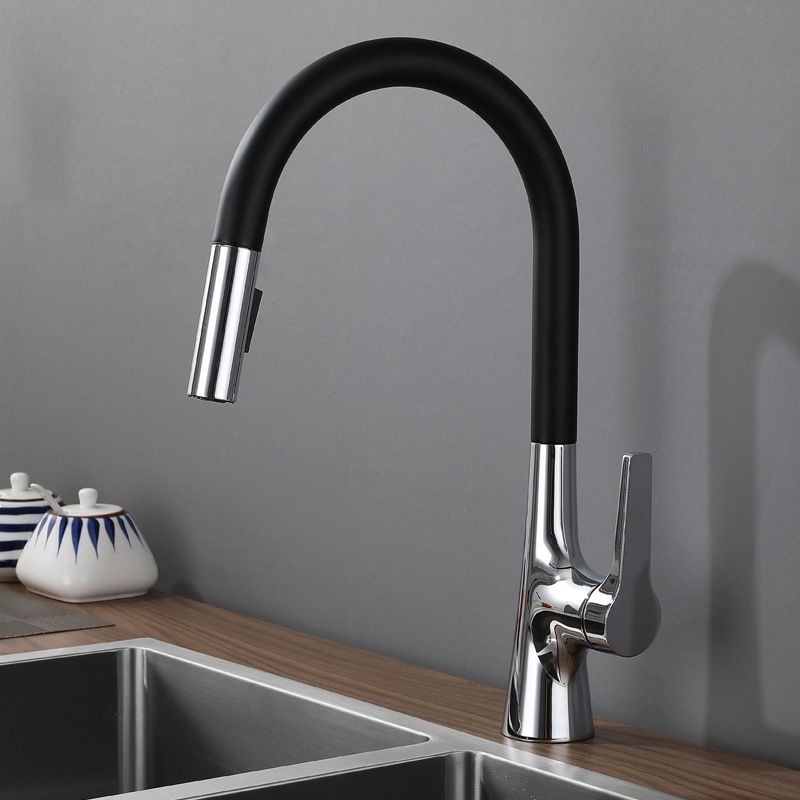 Modern Kitchen Sink Faucet Copper Single Handle High Arc Kitchen Faucet Clearhalo 'Home Improvement' 'home_improvement' 'home_improvement_kitchen_faucets' 'Kitchen Faucets' 'Kitchen Remodel & Kitchen Fixtures' 'Kitchen Sinks & Faucet Components' 'kitchen_faucets' 1200x1200_be5468cf-7d60-4381-b3e1-9dd21e961d2a