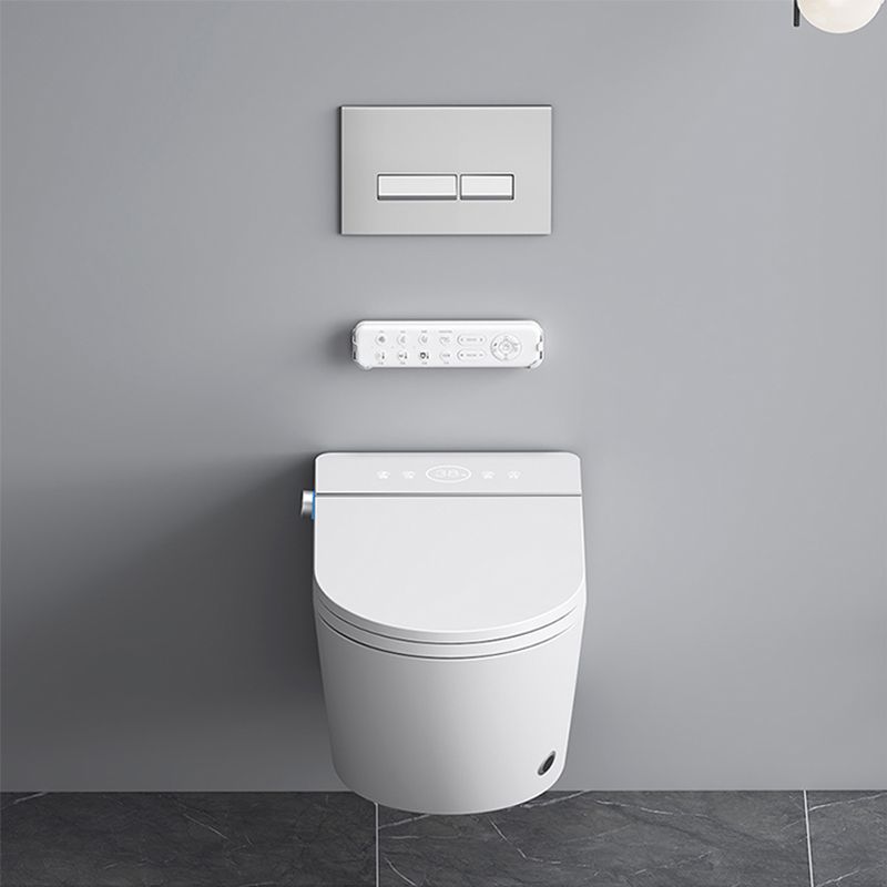 Contemporary Foot Sensor Ceramic Elongated Heated Seat Wall Mounted Bidet Clearhalo 'Bathroom Remodel & Bathroom Fixtures' 'Bidets' 'Home Improvement' 'home_improvement' 'home_improvement_bidets' 'Toilets & Bidets' 1200x1200_be63c79b-8b66-44c4-954e-48c8eb0b8e81