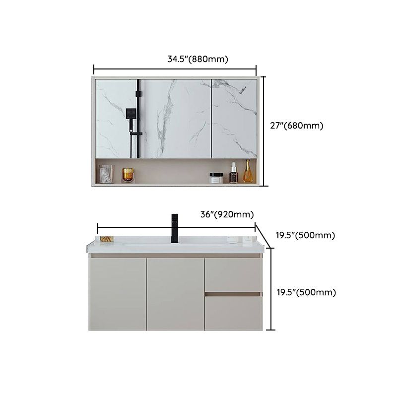 Wall Mount White Modern Solid Wood Bathroom Vanity Set Faucet Included Clearhalo 'Bathroom Remodel & Bathroom Fixtures' 'Bathroom Vanities' 'bathroom_vanities' 'Home Improvement' 'home_improvement' 'home_improvement_bathroom_vanities' 1200x1200_be834de5-f93e-4815-b627-a0b76b205d74