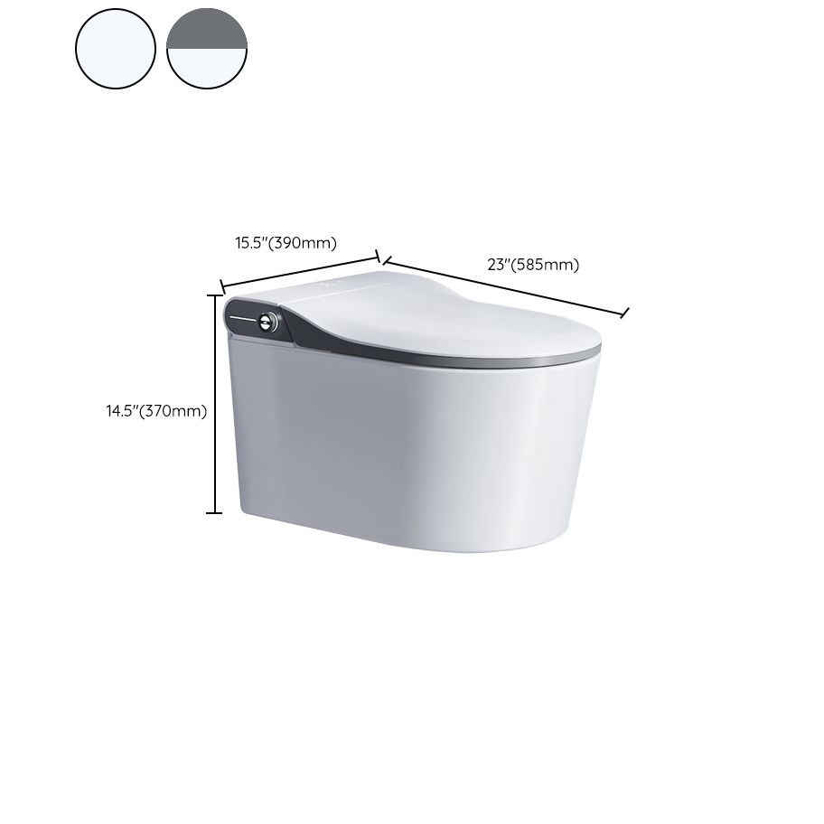 Contemporary Wall Mounted Bidet Elongated White Foot Sensor Heated Seat Clearhalo 'Bathroom Remodel & Bathroom Fixtures' 'Bidets' 'Home Improvement' 'home_improvement' 'home_improvement_bidets' 'Toilets & Bidets' 1200x1200_bea15083-c7e6-4471-825e-52469922e256