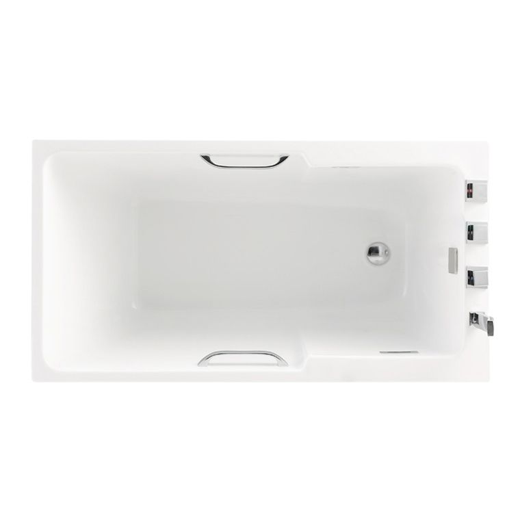 Modern Soaking Acrylic Bathtub Rectangular Drop-in White Bath Clearhalo 'Bathroom Remodel & Bathroom Fixtures' 'Bathtubs' 'Home Improvement' 'home_improvement' 'home_improvement_bathtubs' 'Showers & Bathtubs' 1200x1200_becfd999-edc2-4a30-8206-371d648f5ed2