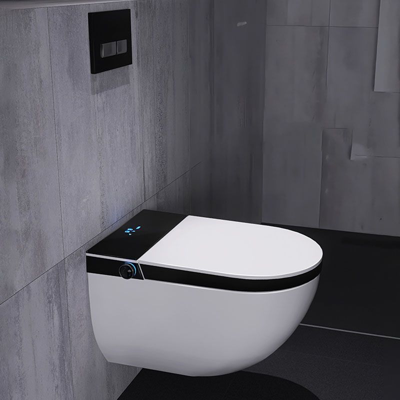 Electronic Elongated Toilet Vitreous China Wall Mounted Bidet Clearhalo 'Bathroom Remodel & Bathroom Fixtures' 'Bidets' 'Home Improvement' 'home_improvement' 'home_improvement_bidets' 'Toilets & Bidets' 1200x1200_beecd671-e438-48c9-b0c1-dbc2b552eaef