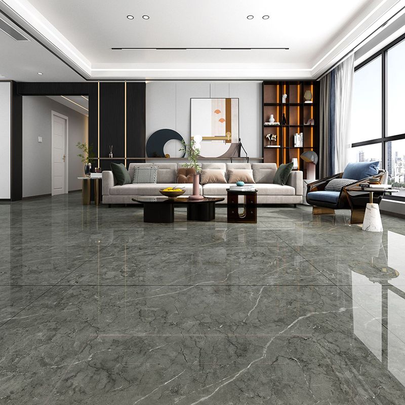 Indoor Floor Wall Tile Polished Marble Print Rectangle Living Room Floor Wall Tile Clearhalo 'Floor Tiles & Wall Tiles' 'floor_tiles_wall_tiles' 'Flooring 'Home Improvement' 'home_improvement' 'home_improvement_floor_tiles_wall_tiles' Walls and Ceiling' 1200x1200_bef7d224-9fa9-43bd-aa74-b2d540f6a9b2