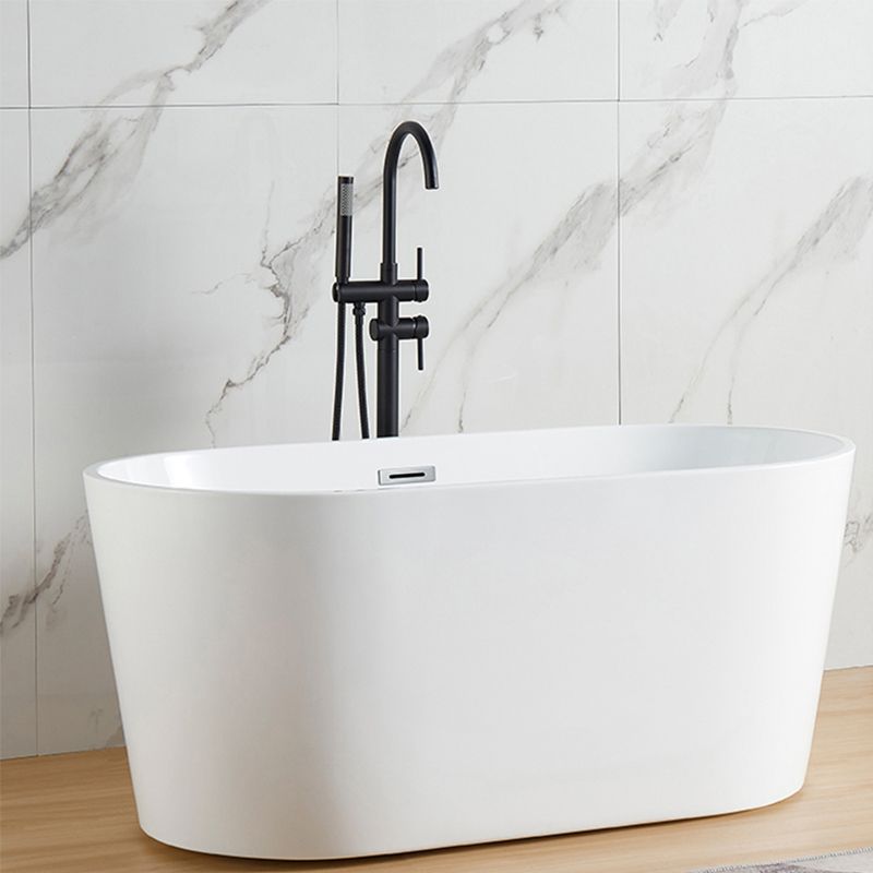 Contemporary Soaking Freestanding Bathtub Acrylic Bathtub without Faucet Holes Clearhalo 'Bathroom Remodel & Bathroom Fixtures' 'Bathtubs' 'Home Improvement' 'home_improvement' 'home_improvement_bathtubs' 'Showers & Bathtubs' 1200x1200_bf016828-e2c2-4f4e-9390-eeef4d1f13d6