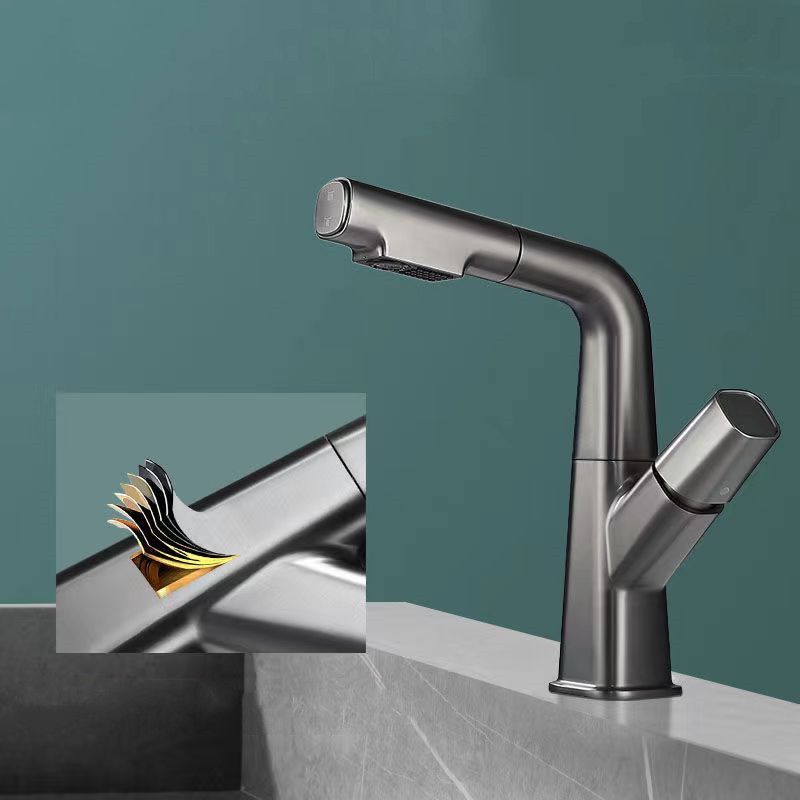 Single Handle Faucet Contemporary Style Sink Faucet for Bathroom Clearhalo 'Bathroom Remodel & Bathroom Fixtures' 'Bathroom Sink Faucets' 'Bathroom Sinks & Faucet Components' 'bathroom_sink_faucets' 'Home Improvement' 'home_improvement' 'home_improvement_bathroom_sink_faucets' 1200x1200_bf03337e-8842-42fe-9d2b-615093612a7a